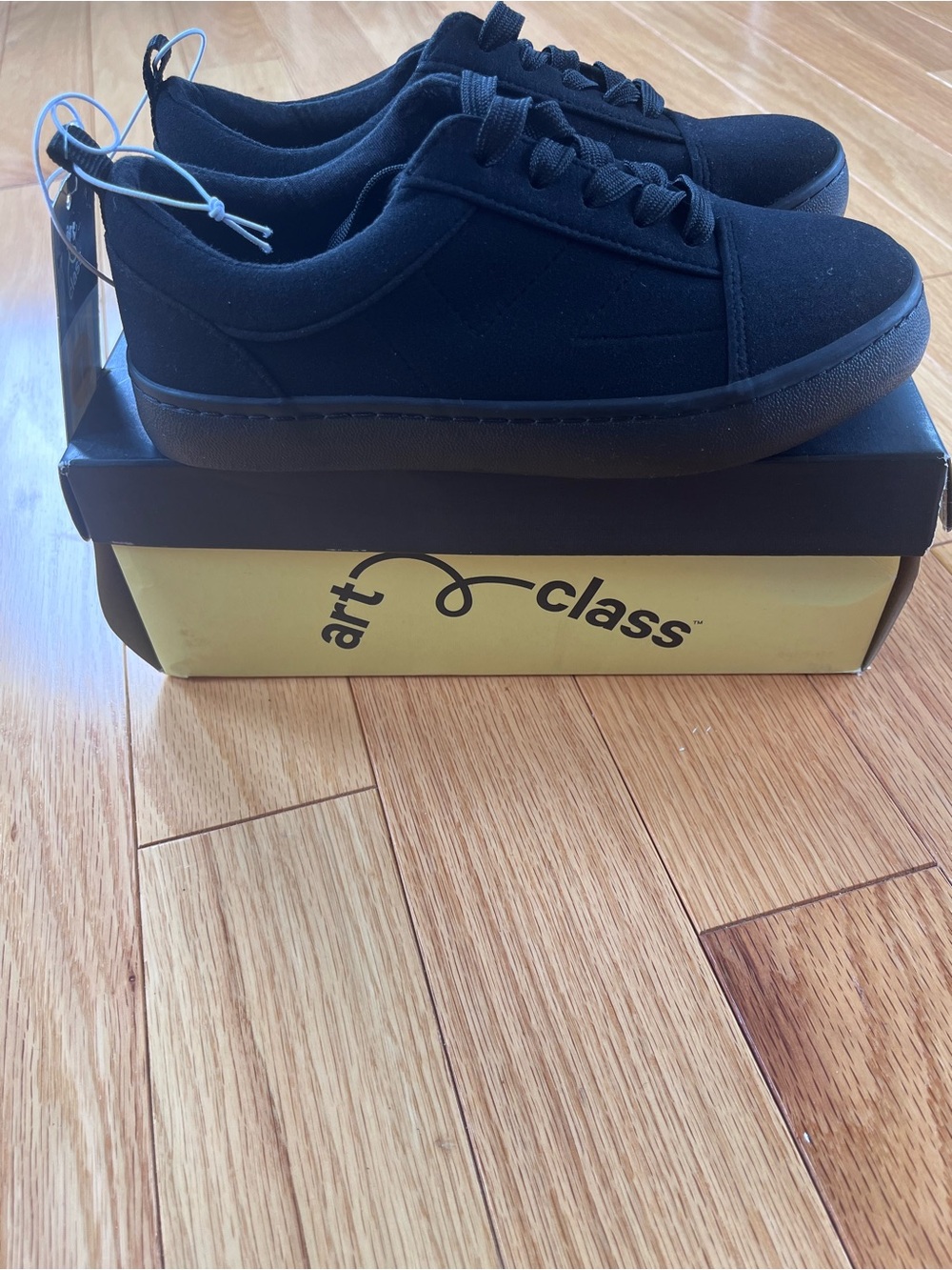 art class Black Kids Canvas Lace-Up Sneakers